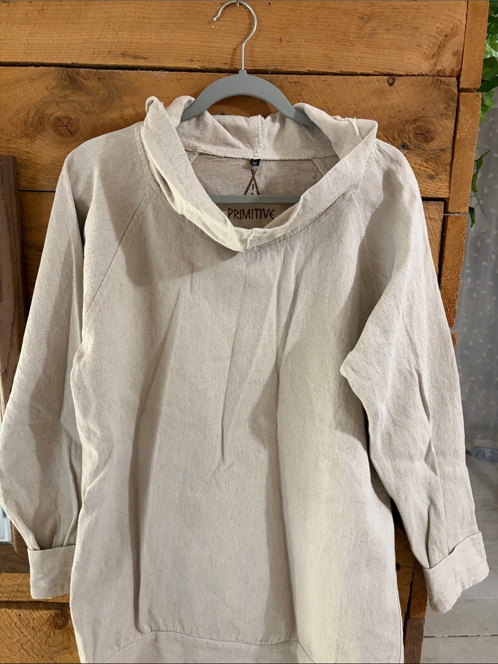 Primitive Natural Beige Hoodie Hemp/cotton blend